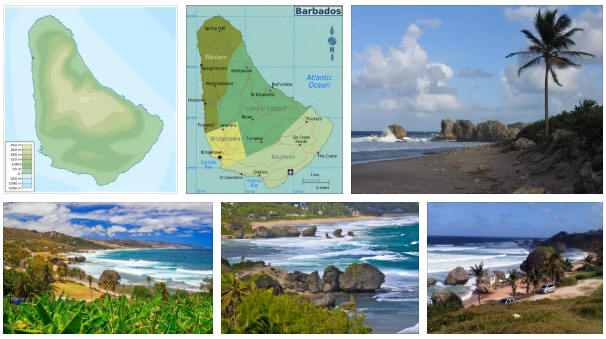 Barbados: geography, map